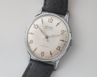 Vintage GRUEN AUTOWIND Swiss Made Watch, 17 Jewel, Bon état vintage, Prix très spécial, Circa Early 60's----Serviced------