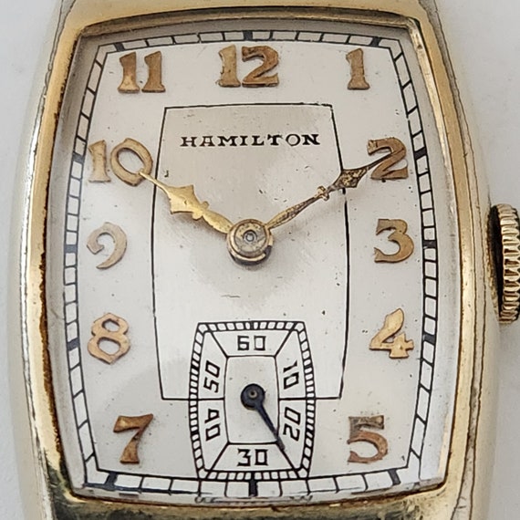 Vintage HAMILTON Art Deco Style, 14 K Gold Fill C… - image 4