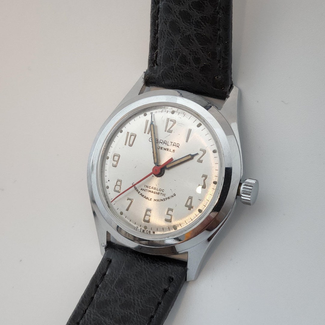 Vintage GIBRALTAR Swiss Made 17 Jewels New Case and Crown Etsy Canada