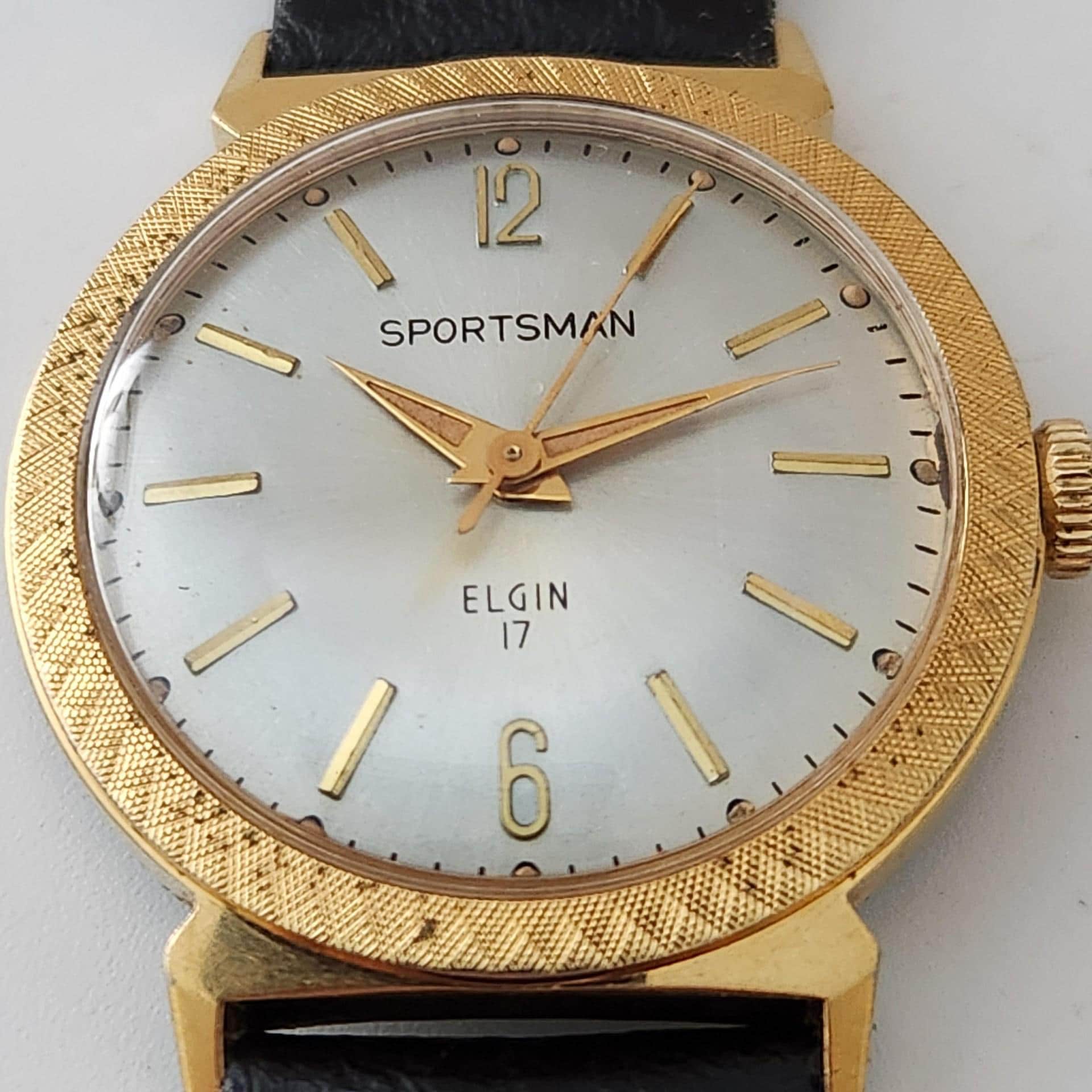 Vintage ELGIN SPORTSMAN Gents Watch, French Made 17 Jewel Movement