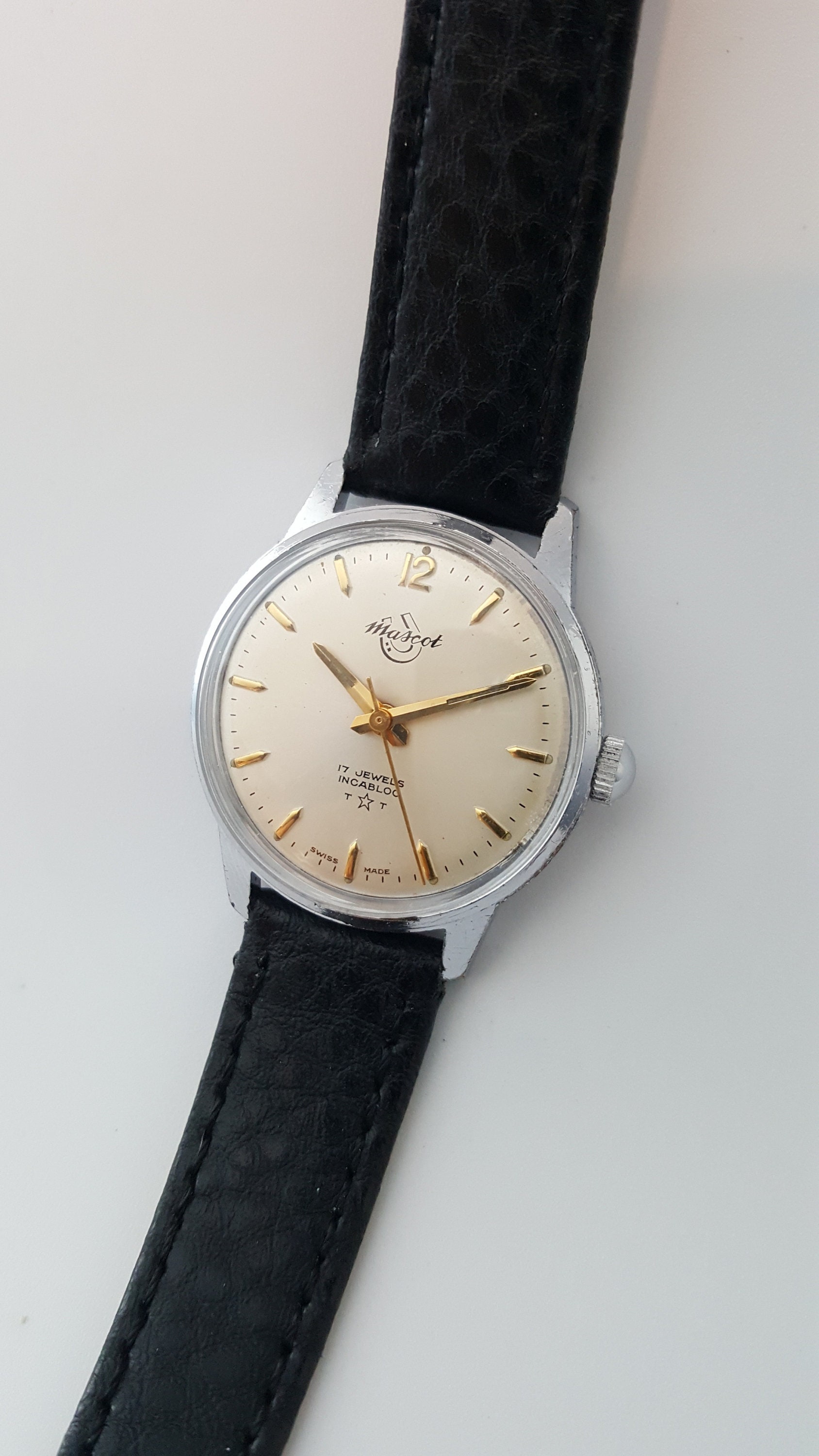 Vintage MASCOT SWISS Made Gents Watch, 17 Jewel, Manual Wind