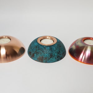 Handmade solid copper Tea light holders