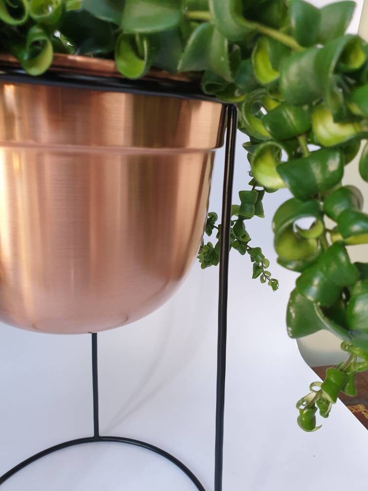 Handmade Round Bottom Pot in Stand Etsy