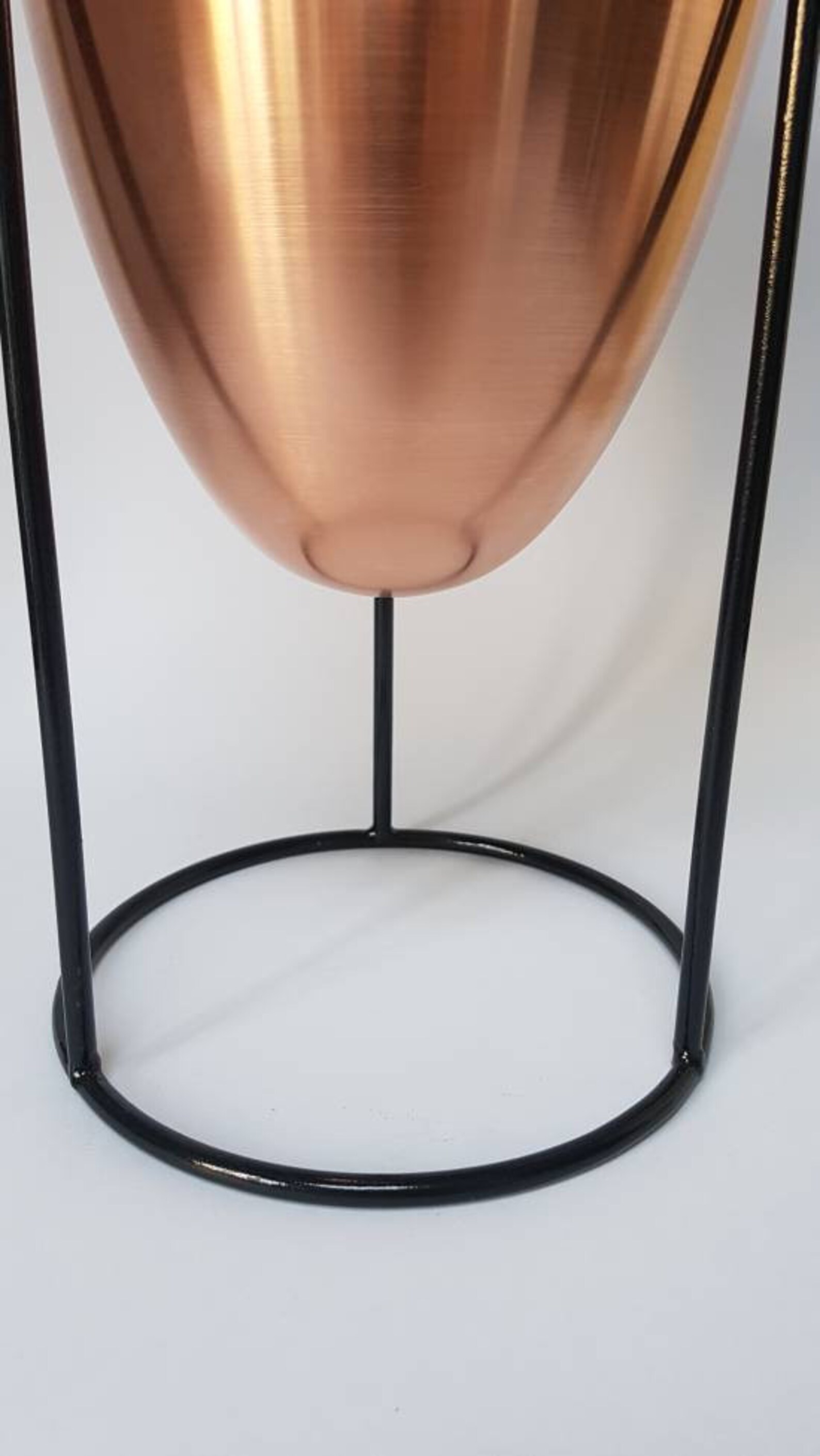 Solid Copper Plant Pot With Stand Etsy