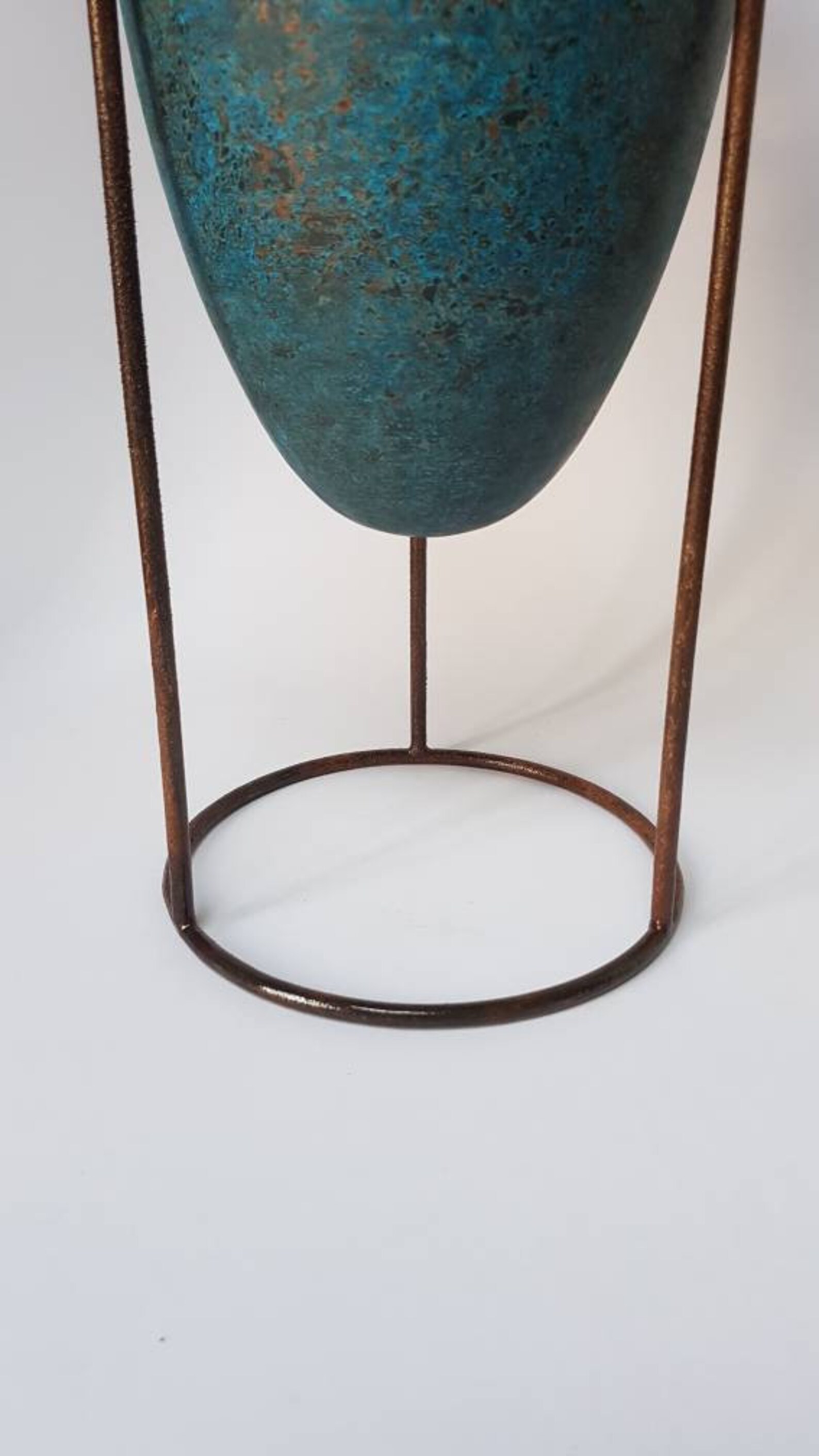 Solid Copper Plant Pot With Stand Etsy