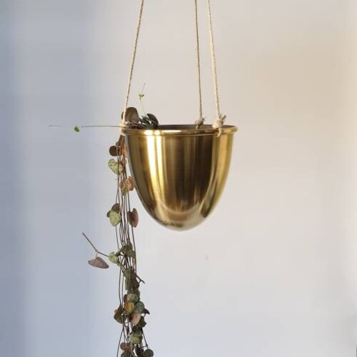 Handmade Solid Brass Hanging Plant Pot / Planter Etsy