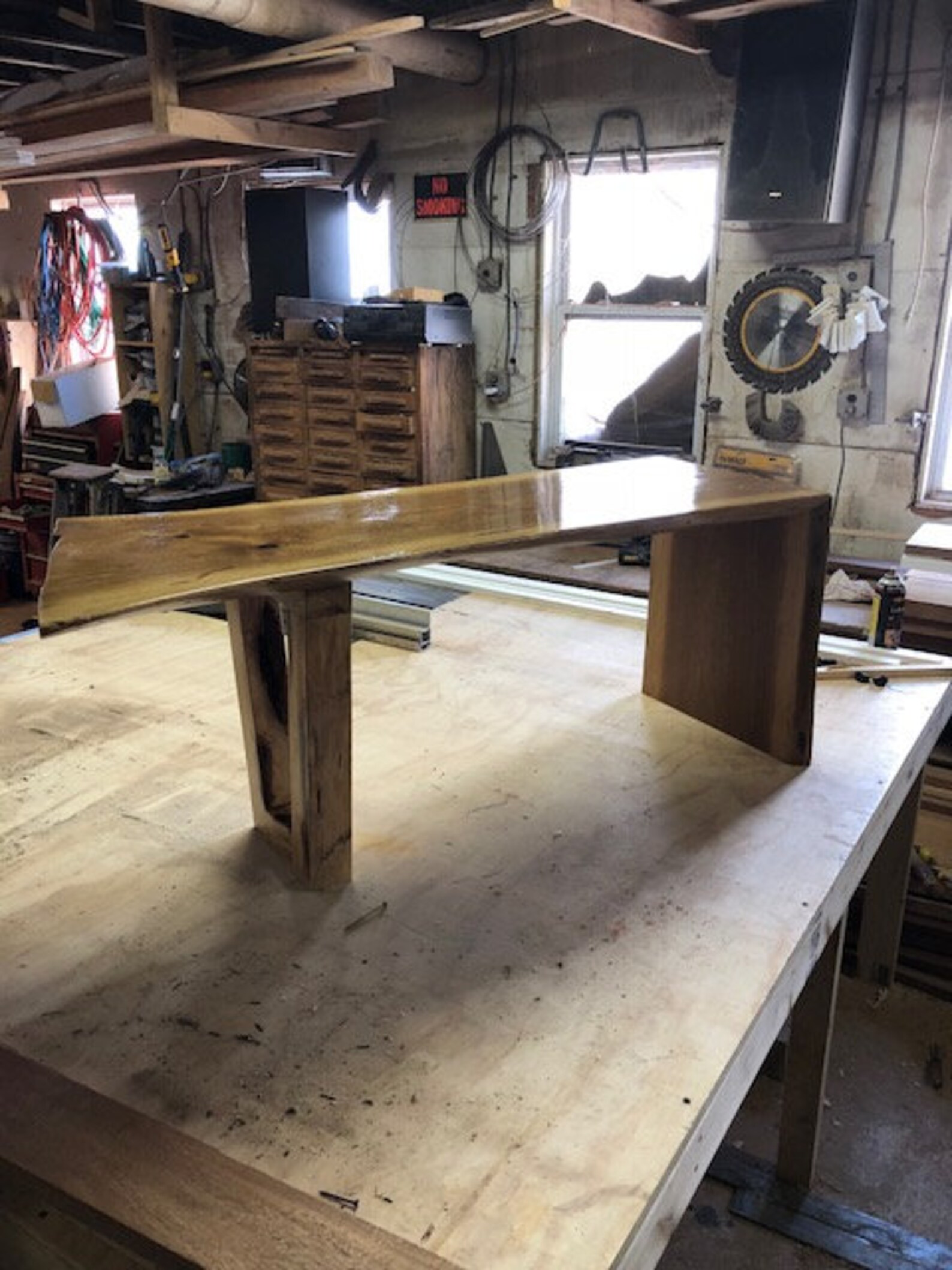 Custom Made Black Walnut Waterfall Coffee Table Etsy