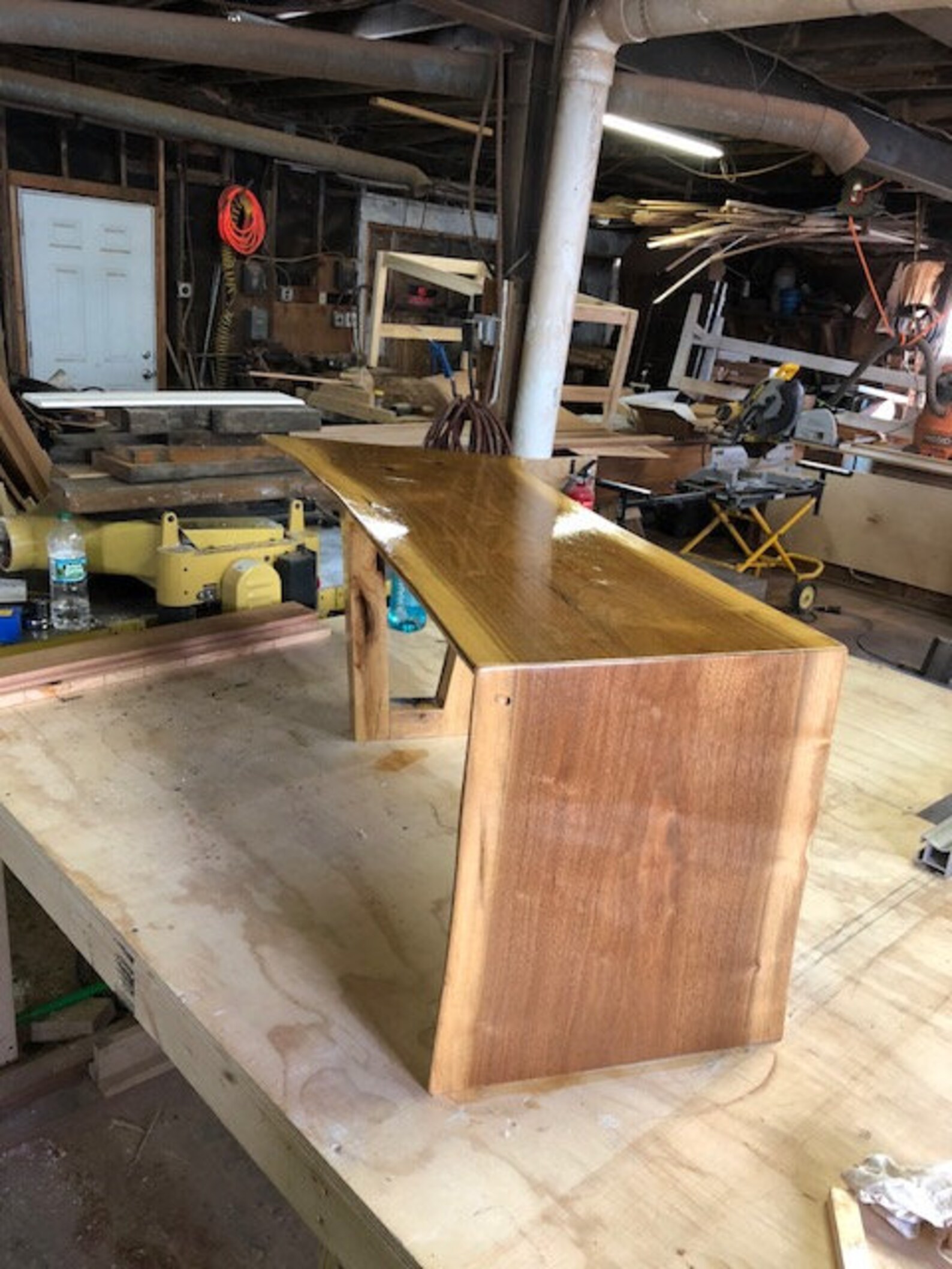 Custom Made Black Walnut Waterfall Coffee Table Etsy