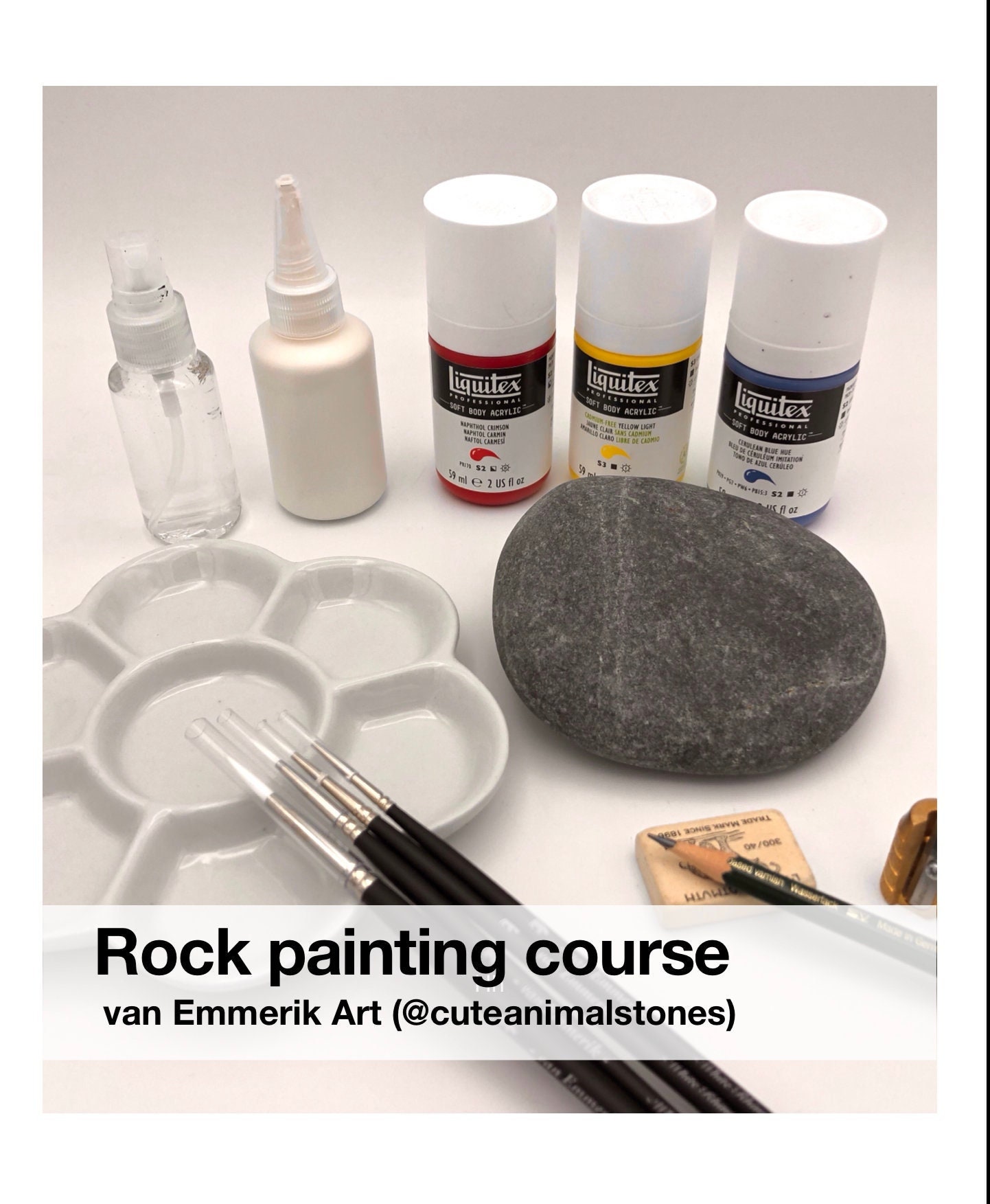 Rock Painting Kit for Kids, Kindness Stone Painting Set, Includes Paints,  Smooth, Flat, River Rocks, Paintbrushes & Accessories. 