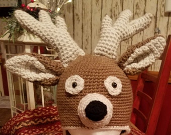 Crochet Deer Hat