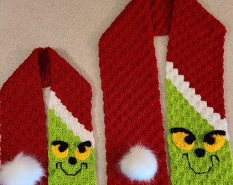 C2C Grinch inspired scarf