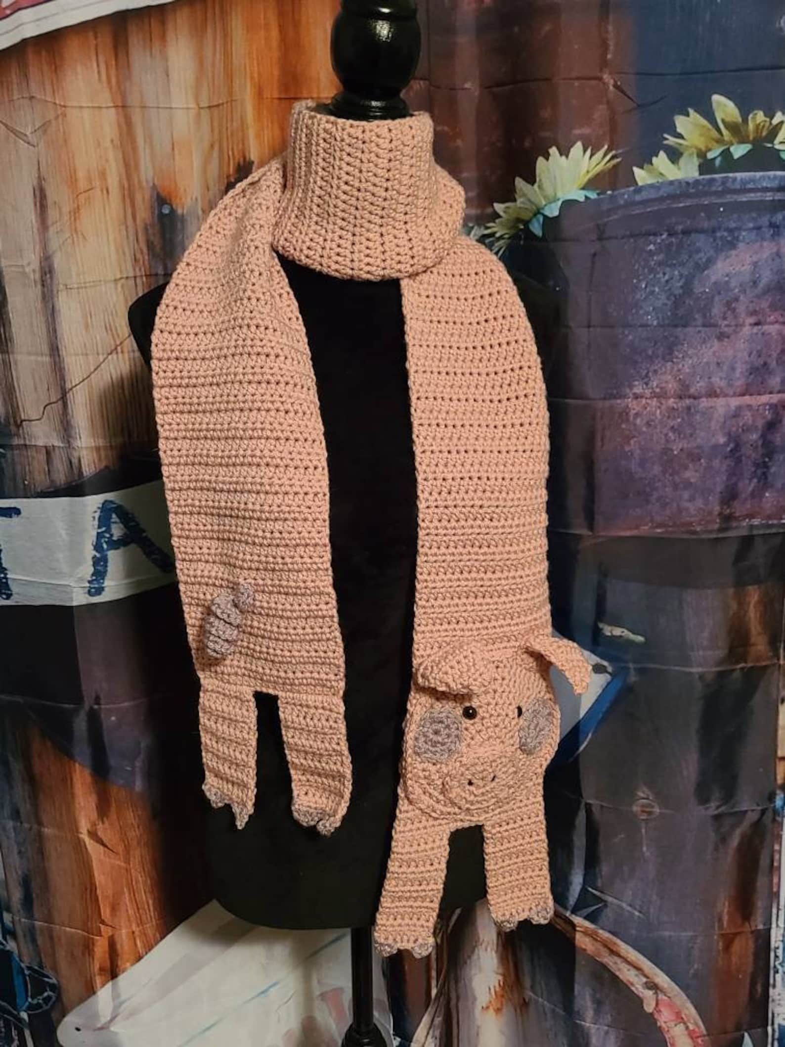 Crochet Pig Scarf Etsy
