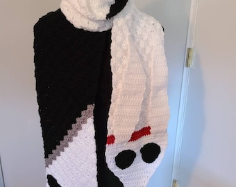 Jack Skellington/Zero inspired scarf.