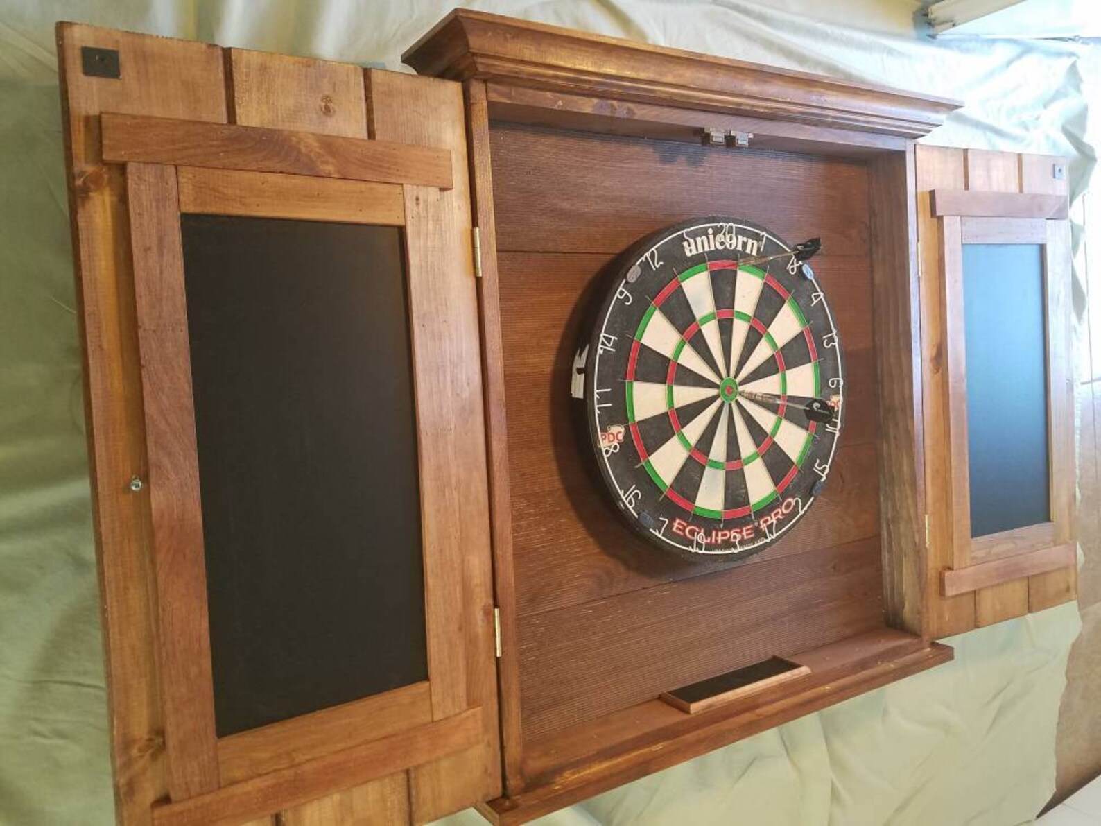 Custom hand crafted dart board with 2 pc. Crown Etsy