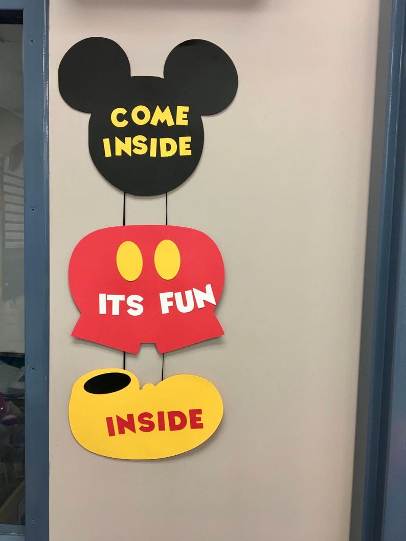 Mickey Mouse Birthday Party Mickey Mouse Birthday Door Signs Disney Birthday Mickey Mouse