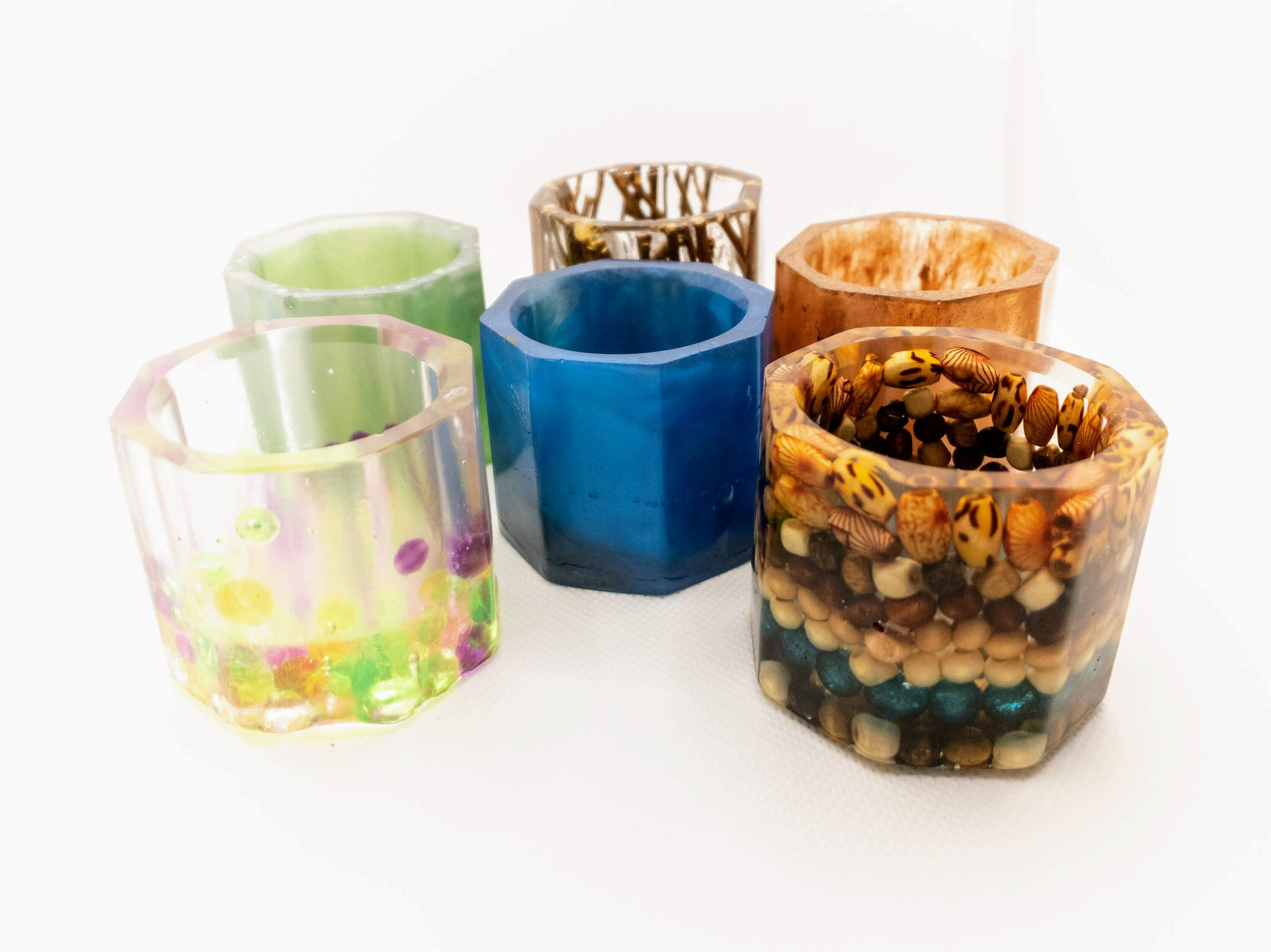 Small Red and Gray Succulent Planter Epoxy Resin Planter Etsy