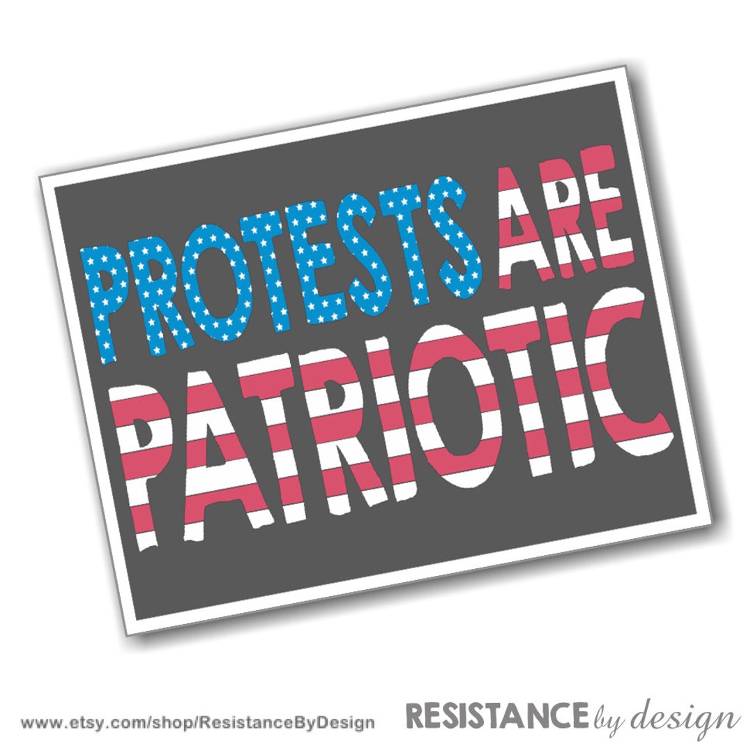 Protests Are Patriotic Digital Download PDF Postcard - Etsy