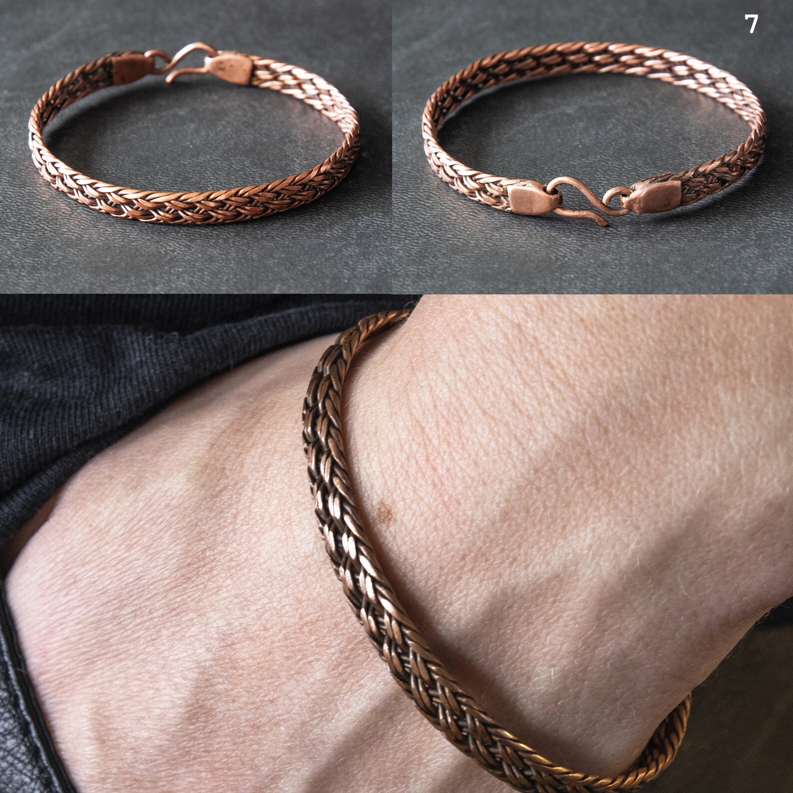 Pure Copper Bracelet Bangle Wire Wrapped Jewelry Copper Women Etsy