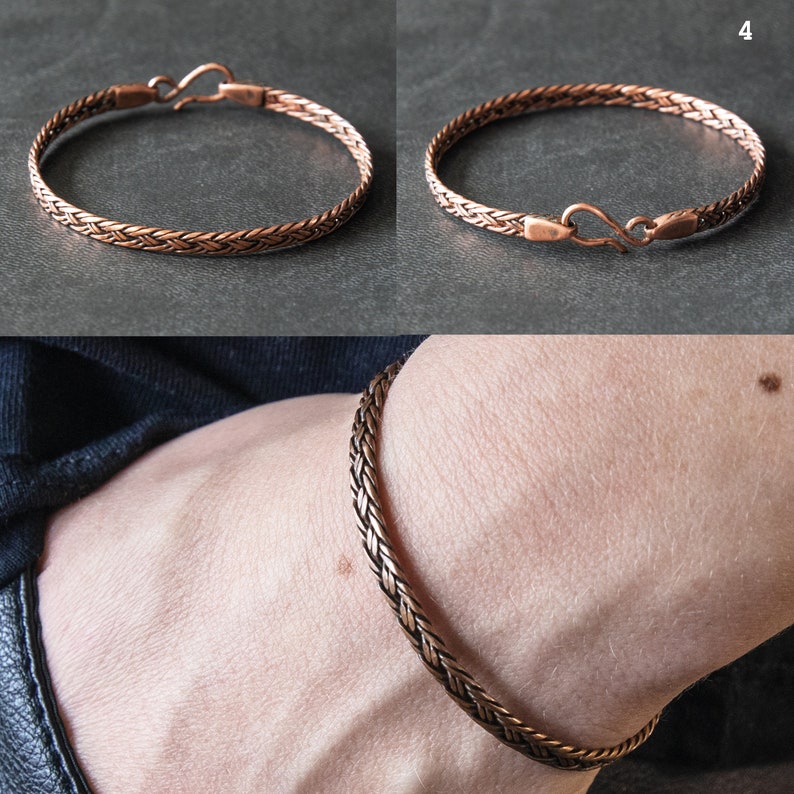 Pure Copper Bracelet Bangle Wire Wrapped Jewelry Copper Women Etsy
