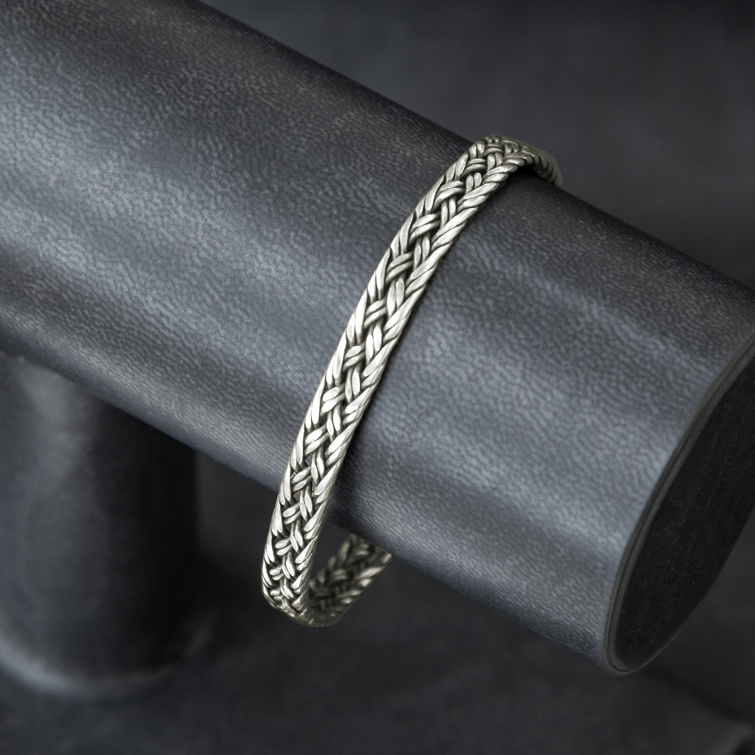 Sterling Silver Bracelet Men With Custom Charm Personalized Etsy