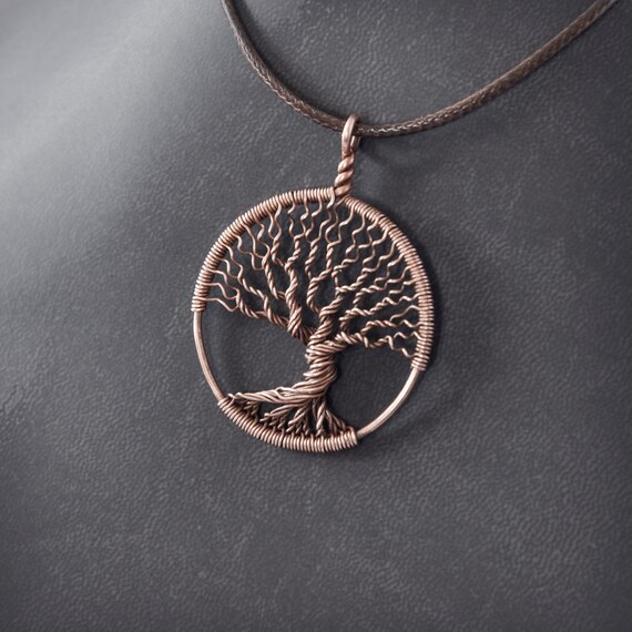 Tree Of Life Copper Necklace Wire Wrapped Jewelry - Copper Pendant Tree Of Life Meaning Tree Of Life Copper Necklace Wire Wrapped Jewelry - Copper Pendant Tree Of Life Meaning