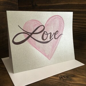 Handmade Valentine Card, blank inside image 3