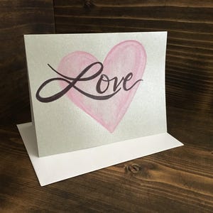 Handmade Valentine Card, blank inside image 1