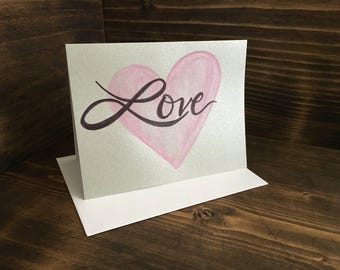 Handmade Valentine Card, blank inside