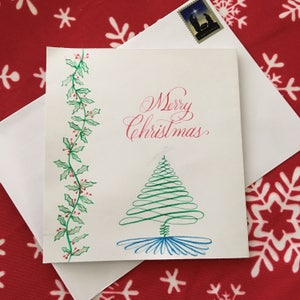 Christmas Calligrapy Handmade Cards