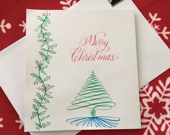 Christmas Calligrapy Handmade Cards