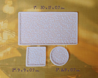 Moldes de silicone para porta-copos com textura de diamante: materiais para artesanato em resina