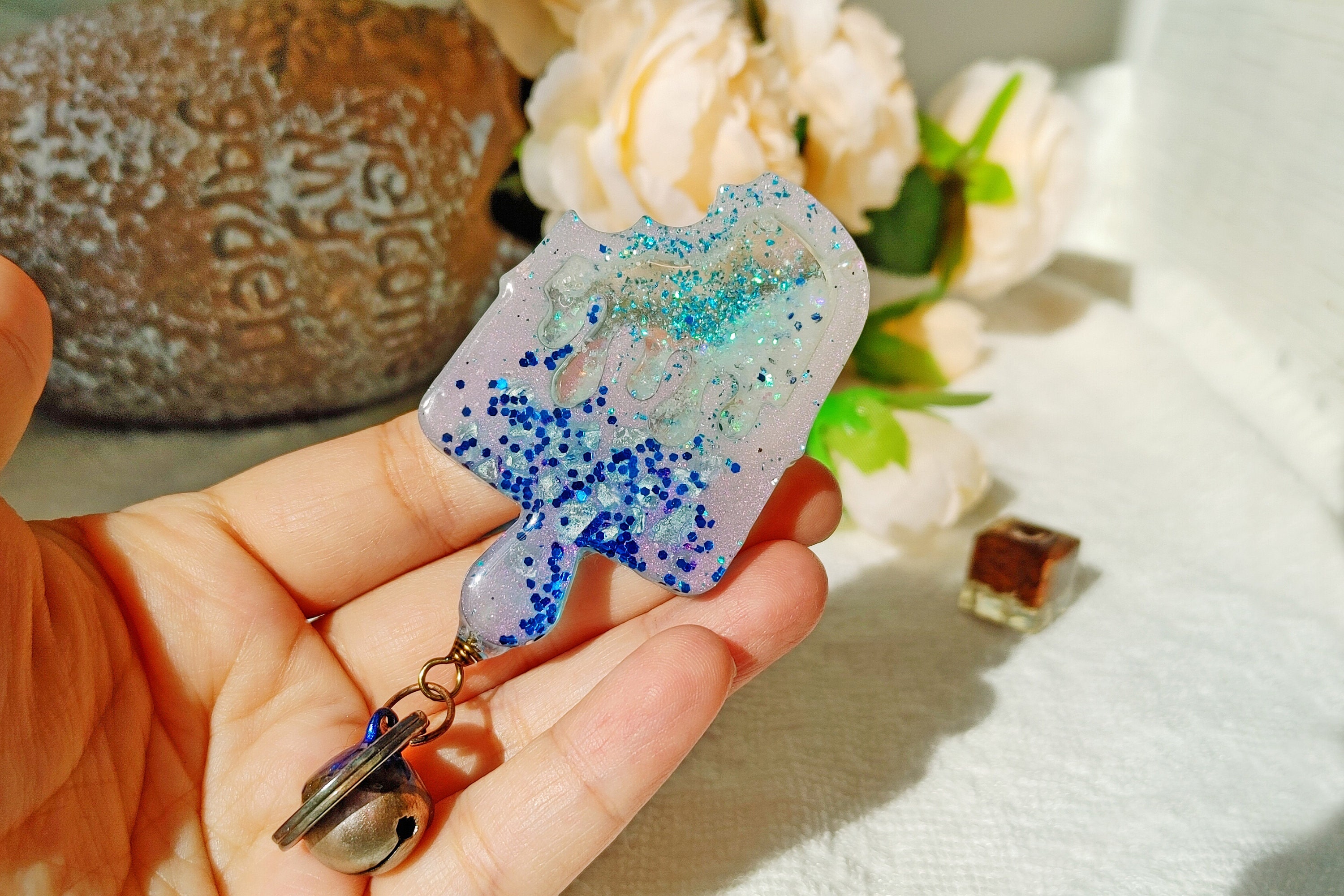 Resin Shaker Charm Keychain Resin Shaker Keychain Unique Etsy UK