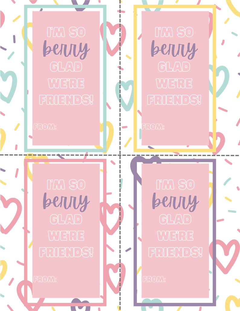 Printable Valentine Card, Fruit Leather Valentine Card, Printable ...
