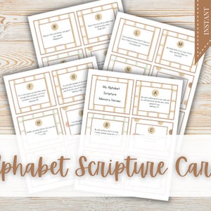 Alphabet Scripture Memory Cards