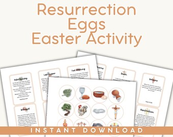 Resurrection Eggs Printable | Easter Bible Activity for Kids | Family Devotional & Hands-On Easter Learning