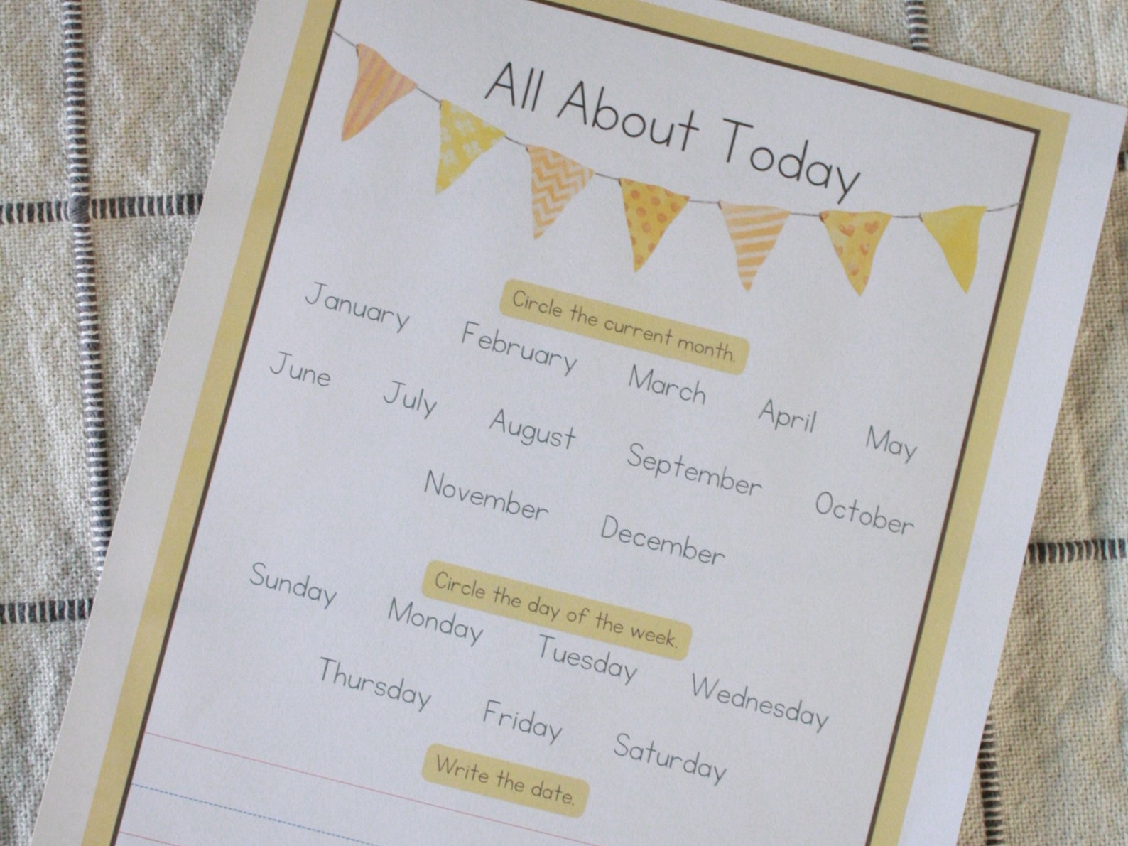 Morning Menu Bundle Preschool Homeschool Morning Basket Etsy