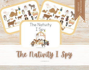 Nativity Busy Book, Mini Activity Book, Christmas, Preschool, I Spy