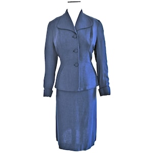 Vintage &quot;Kanmark of California&quot; Fitted Blue Suit