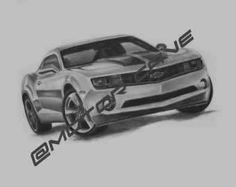 Chevrolet Camaro RS Muscle Car Framed Automotive Poster