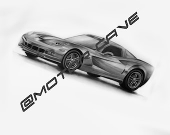 Chevrolet Corvette C6 Muscle Car Framed Automotive Poster