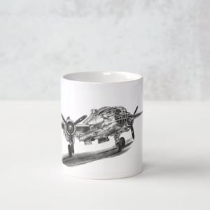 World War II US Army Air Force B-25 Mitchell Bomber Aviation Coffee Mug 11 oz &quot;Maid in the Shade&quot;