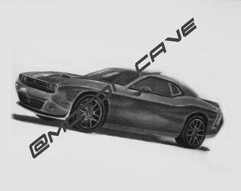 Dodge Challenger R/T Muscle Car Framed Automotive Poster