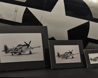 World War II US Army Air Force P-51 Mustang "Hell er Bust" Aviation Art