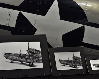 World War II US Army Air Force B-24 Liberator Bomber Aviation Art