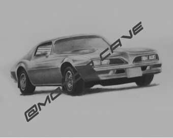 Pontiac Firebird Muscle Car Framed Automotive Poster 1/100