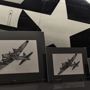 World War II US Army Air Force B-17 Flying Fortress Bomber Aviation Art