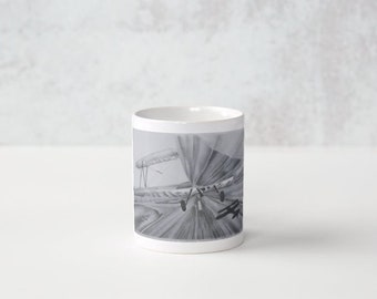 World War II US Army Air Force Navy PT-17 Stearman Biplane Aviation Coffee Mug 11 oz
