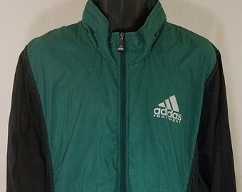 Adidas Equipment Windbreaker Jacket Vintage 90s Full Zip Roll Up Hood Mens Size Large