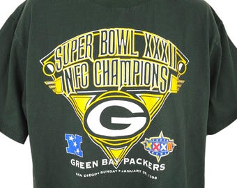 Vintage Green Bay Packers T Shirt Mens Size XL Green 90s NFL