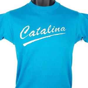 Catalina T Shirt Vintage 80s Single Stitch Hanes 50/50 Made In USA Mens Size Small